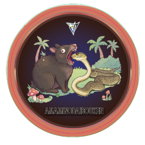 ステッカー★アマミノクロウサギvsハブ